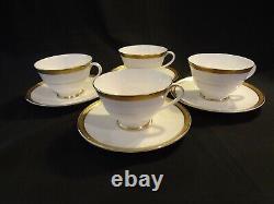 Royal Doulton China Royal Gold Set of 4 Cups and Saucers