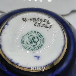 Royal Doulton Cobalt Blue Gilded Small Cup and Saucer