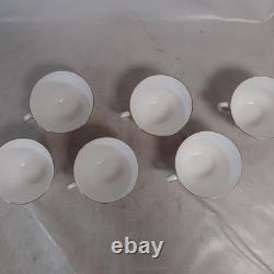 Royal Doulton Elegant Gold Rimmed Porcelain Dinner Set 24-Piece Vintage Design