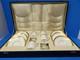 Royal Doulton England Royal Gold H. 4980 Demitasse Cups & Saucers Set 4 With Case