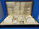 Royal Doulton England Royal Gold H. 4980 Demitasse Cups & Saucers Set 4 With Case