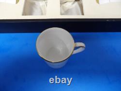 Royal Doulton England ROYAL GOLD H. 4980 Demitasse Cups & Saucers Set 4 with case