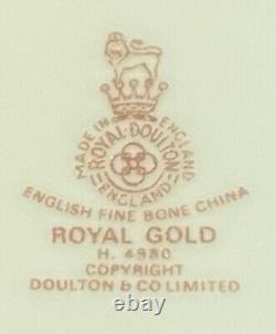 Royal Doulton England ROYAL GOLD H. 4980 Demitasse Cups & Saucers Set of 8 NWOT