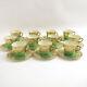 Royal Doulton C1929 Set Of 11 Demitasse Cups & Saucers Green Gold Bb2693b V603