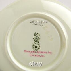 Royal Doulton c1929 Set of 11 Demitasse Cups & Saucers Green Gold BB2693B V603