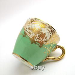 Royal Doulton c1929 Set of 11 Demitasse Cups & Saucers Green Gold BB2693B V603