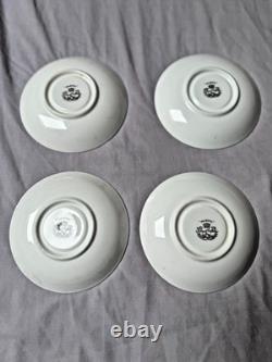 Royal Grafton Majestic Fine Bone China Tea Set Vintage 4 Cups Saucers Plates ENG