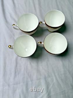 Royal Grafton Majestic Fine Bone China Tea Set Vintage 4 Cups Saucers Plates ENG