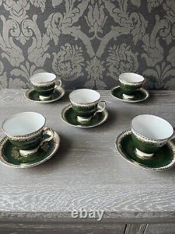 Royal Grafton bone china cup and saucer Set of five