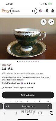 Royal Grafton bone china cup and saucer Set of five