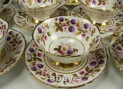 Royal Stafford Golden Bramble Tea Coffee Pots Creamer Sugar Cups & Saucers Set