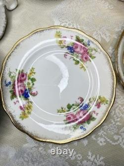 Royal Standard 1940s Tea Set Bone China Roses Gold 6 Cups UK