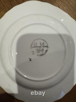 Royal Stuart & Other Bone China Cup & Saucer & Plates Pastel Colours Gold Gilt