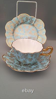 Royal Stuart Spencer Stevenson harlequin gilded part tea set