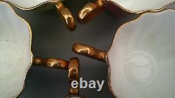 Royal Stuart Spencer Stevenson harlequin gilded part tea set