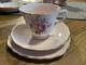 Royal Vale Vintage Tea Cup & Saucer Set 14 Items Pink Flowers Gold Rim