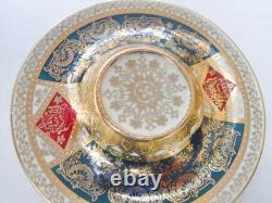 Royal Vienna Richly Gilded Pedestal Cup & Saucer