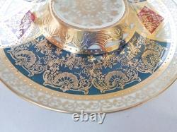 Royal Vienna Richly Gilded Pedestal Cup & Saucer