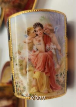 Royal Vienna Style Demitasse Cups & Saucers. Amazing! Cherubs