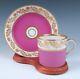Royal Vienna C. 1835 Pink & Gold Cup & Saucer Wien Porcelain Imperial Antique