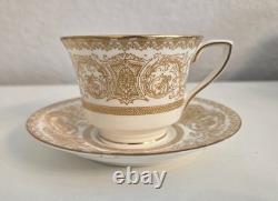 Royal Worcester Embassy White Gold Demitasse Cups & Saucers Set of 6 Espresso
