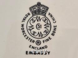 Royal Worcester Embassy White Gold Demitasse Cups & Saucers Set of 6 Espresso