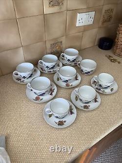Royal Worcester Evesham Coffee Tea Cups Saucers 6 Large 3 Small See Description