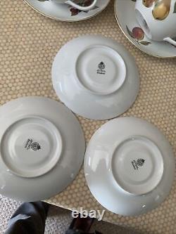 Royal Worcester Evesham Coffee Tea Cups Saucers 6 Large 3 Small See Description