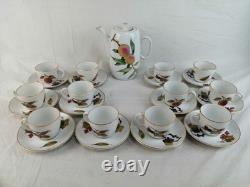 Royal Worcester Evesham Gold Porcelain Tea set x12 Cup & Saucers + Coffee Pot