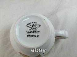 Royal Worcester Evesham Gold Porcelain Tea set x12 Cup & Saucers + Coffee Pot