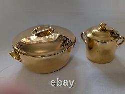 Royal Worcester Gold Lustre Various Porcelain Pieces