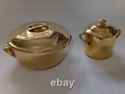 Royal Worcester Gold Lustre Various Porcelain Pieces