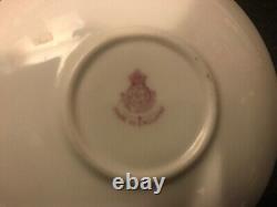 Royal Worcester Hand Painted Cup & Saucer Fruit Gold Signed R. Rushton 1920s
