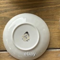 Royal Worcester Isabellla Fine Bone China Gold Coffee Cans and Saucers x 6