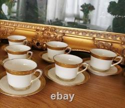 Royal Worcester Tea Coffee Cups & Saucers Ambassador Pattern Vintage