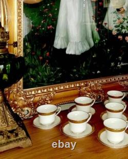 Royal Worcester Tea Coffee Cups & Saucers Ambassador Pattern Vintage
