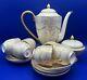 Royal Worcester Vintage Jewelled Gilded Coffee Set For 6, 1935