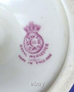 Royal Worcester Vintage Jewelled Gilded Coffee Set for 6, 1935