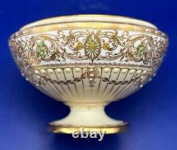Royal Worcester Vintage Jewelled Gilded Coffee Set for 6, 1935