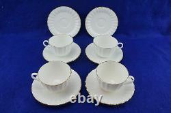 Royal Worcester Warmstry Gold Edge (4) Cups & (6) Saucers
