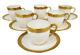 Set Of 6 Vintage Lenox Gold Porcelain Cups & Saucers For Tiffany & Co Demi Plate