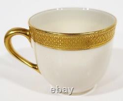 SET of 6 Vintage LENOX Gold Porcelain CUPS & SAUCERS for TIFFANY & Co Demi Plate