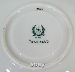 SET of 6 Vintage LENOX Gold Porcelain CUPS & SAUCERS for TIFFANY & Co Demi Plate