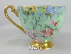 SHELLEY CHINA England MELODY CHINTZ TRIO Ripon Cup, Saucer & Plate GOLD TRIM