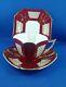 Shelley Queen Anne Gold & Maroon Cup, Saucer & Plate Rd723404 Pat 11540 England