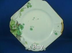SHELLEY Queen Anne GREEN FLORAL & GOLD TRIM Cup saucer & plate RD723404 Pat11893