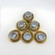 Six Nib Vintage Gna Fine Porcelain Demitasse Cups & Saucers White/gold Border