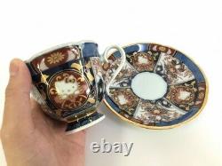 Sanrio Hello Kitty Coffee Cup & Saucer Imari-ware Gold Japanese Pottery Limited