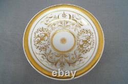 Schlaggenwald Gold Heart Anchor & Floral Scrolls Empire Form Cup & Saucer C 1800