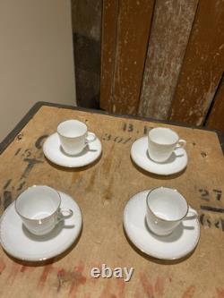 Schlesische Porzellanfabrik Louis Lowinsohn Tea Cups And Saucers Gold Trim